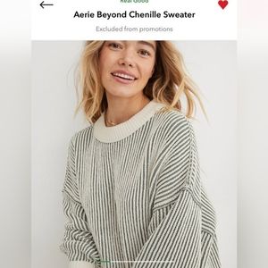 Aerie Beyond Chenille Sweater NWT